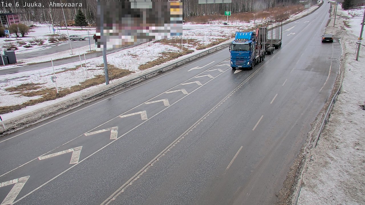 Weather Camera Image Väg 6 Juga, Ahmovaara, Juuka, Pohjois-Karjala