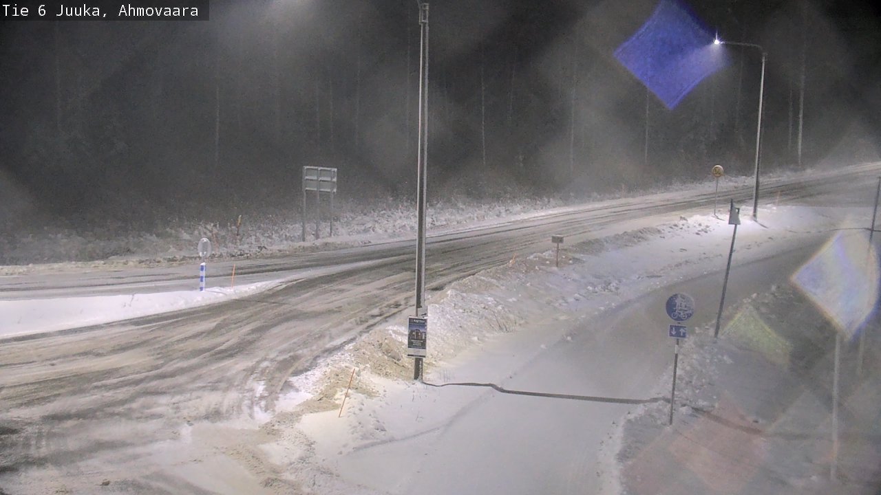 Weather Camera Image Väg 6 Juga, Ahmovaara, Juuka, Pohjois-Karjala