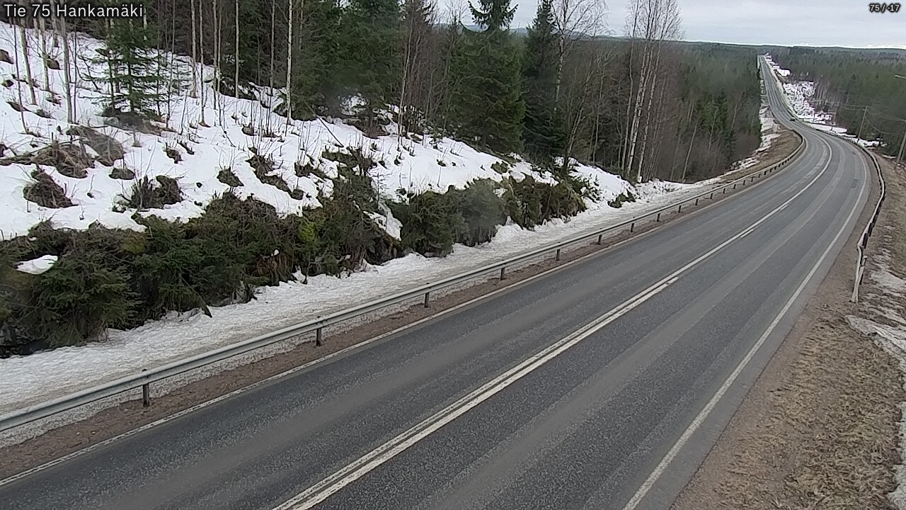 Weather Camera Image Väg 75 Rautavaara, Hankamäki, Rautavaara, Pohjois-Savo