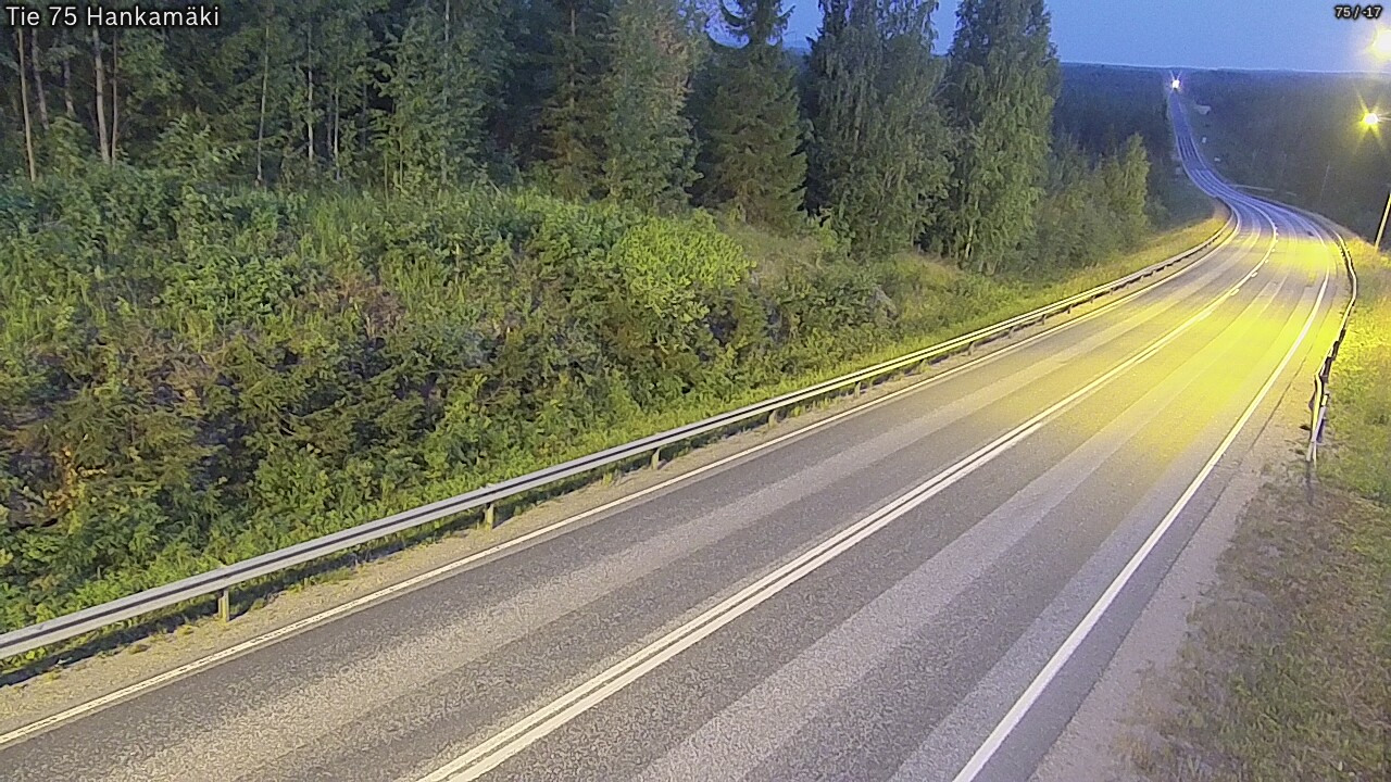Weather Camera Image Väg 75 Rautavaara, Hankamäki, Rautavaara, Pohjois-Savo