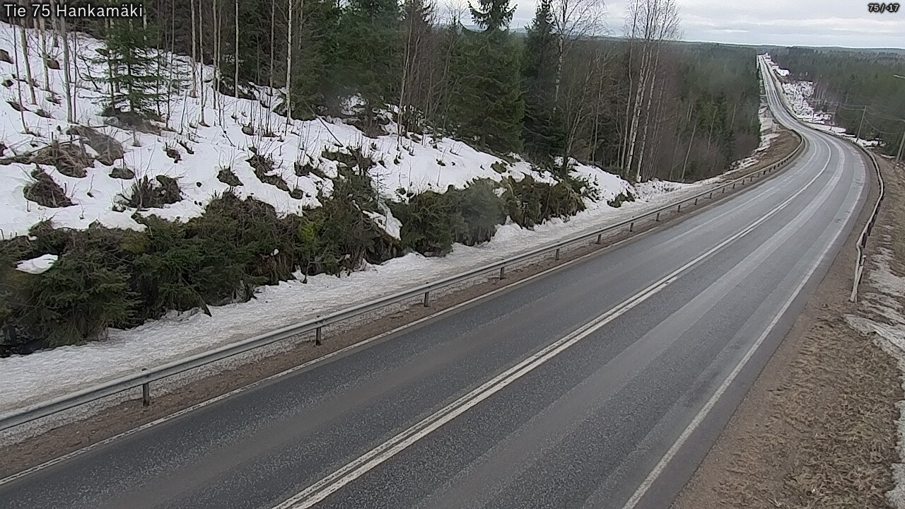 Weather Camera Image Väg 75 Rautavaara, Hankamäki, Rautavaara, Pohjois-Savo