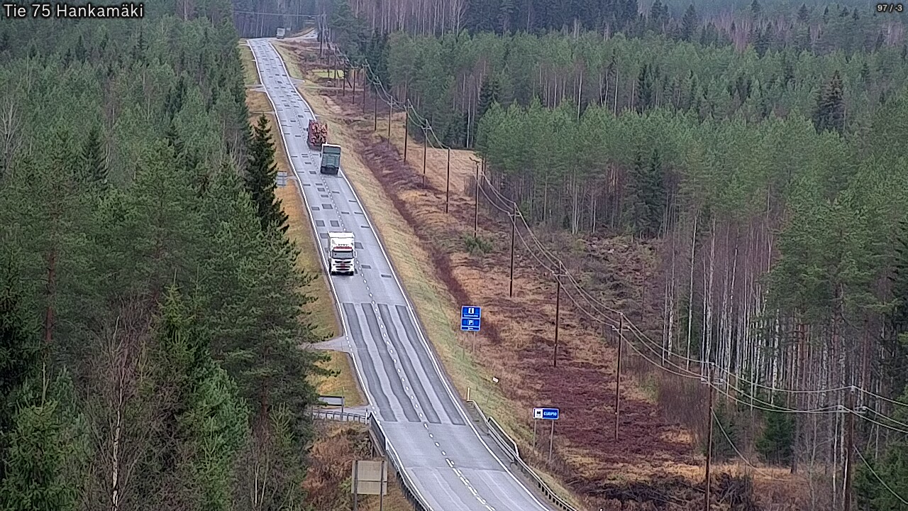 Weather Camera Image Väg 75 Rautavaara, Hankamäki, Rautavaara, Pohjois-Savo