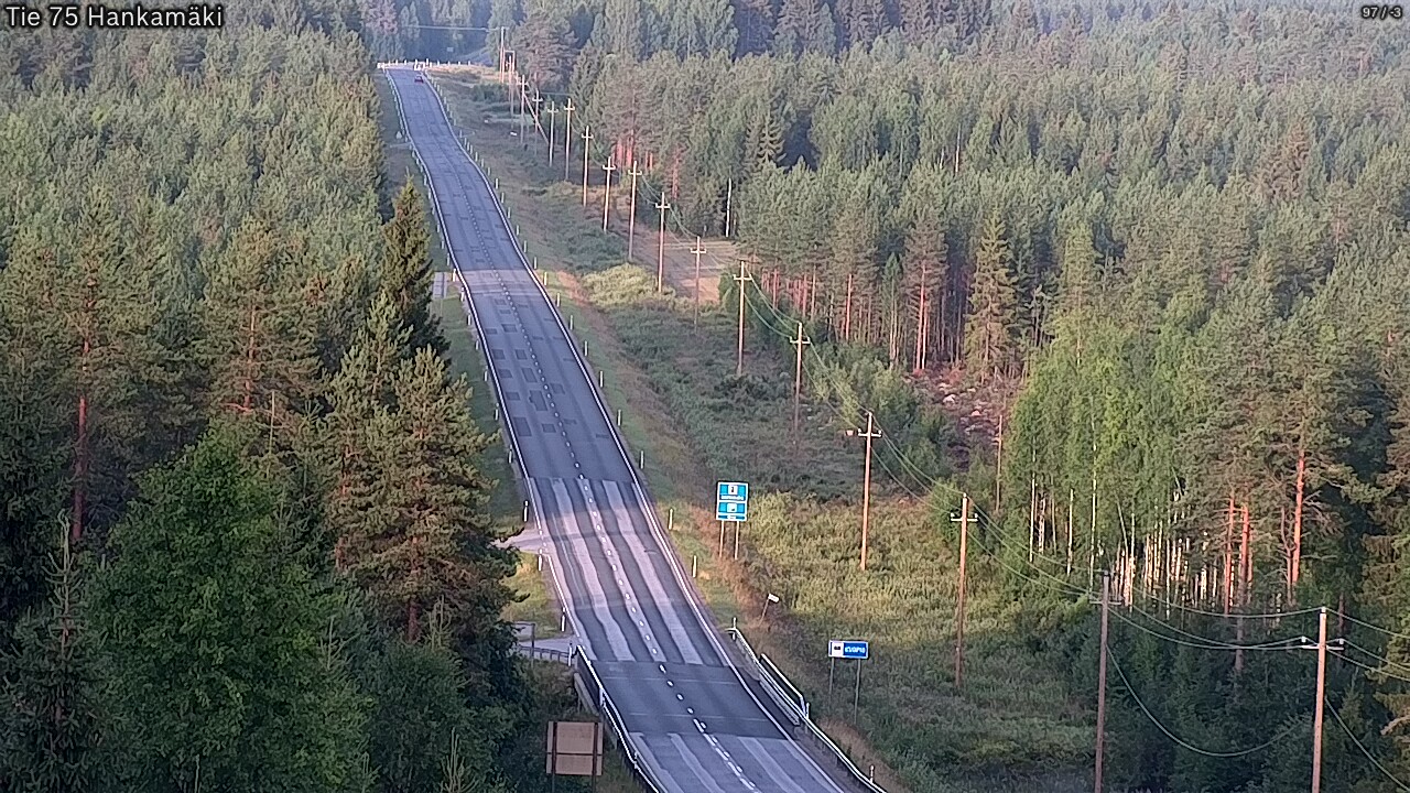 Weather Camera Image Väg 75 Rautavaara, Hankamäki, Rautavaara, Pohjois-Savo