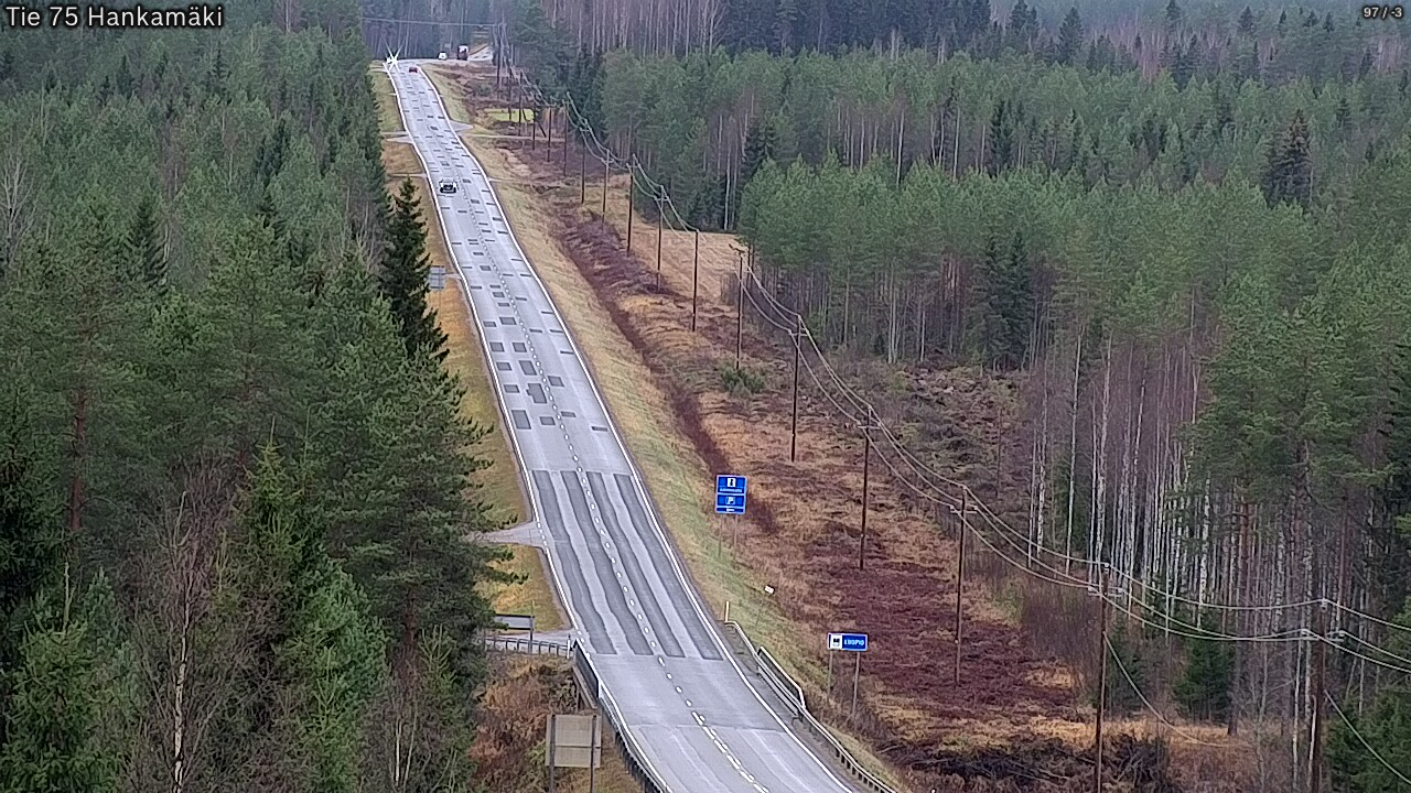Weather Camera Image Väg 75 Rautavaara, Hankamäki, Rautavaara, Pohjois-Savo