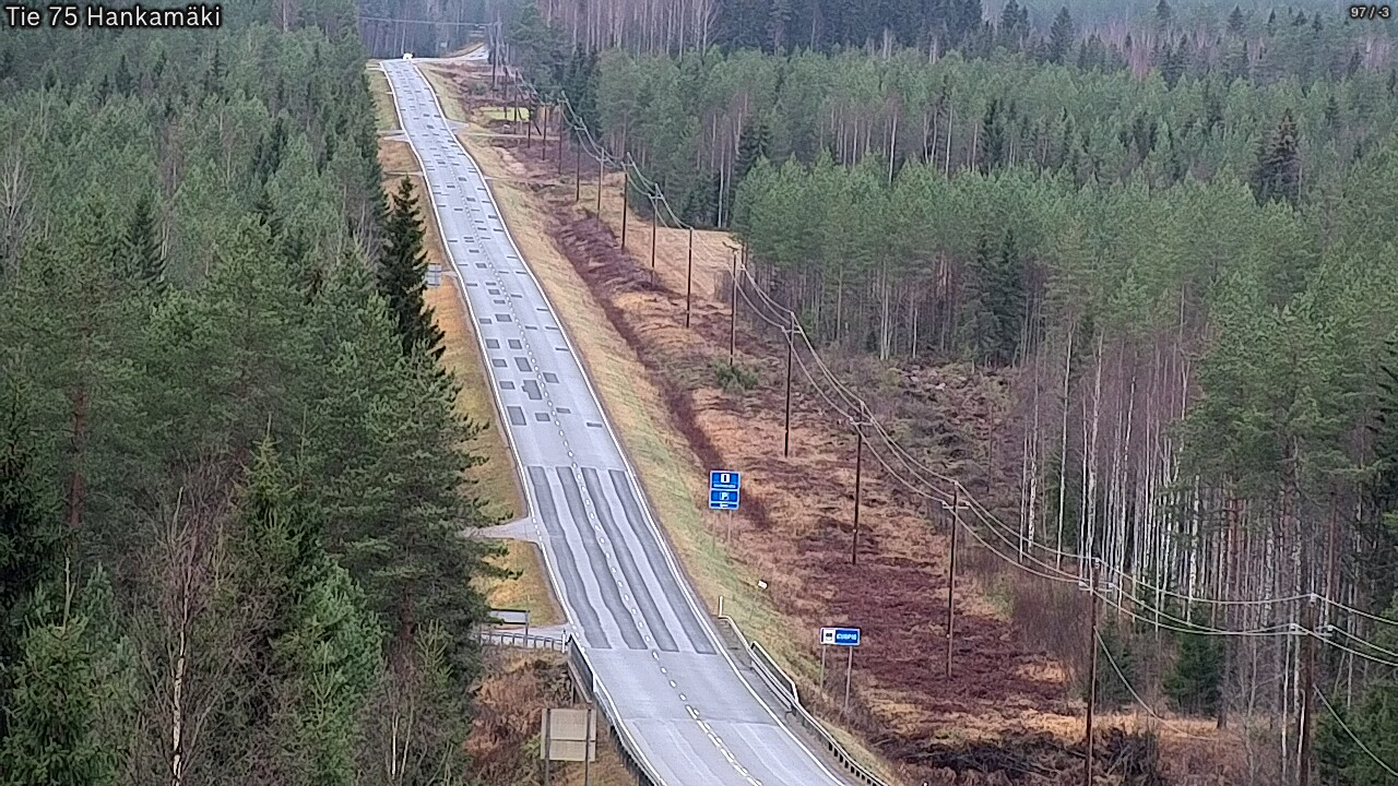 Weather Camera Image Väg 75 Rautavaara, Hankamäki, Rautavaara, Pohjois-Savo