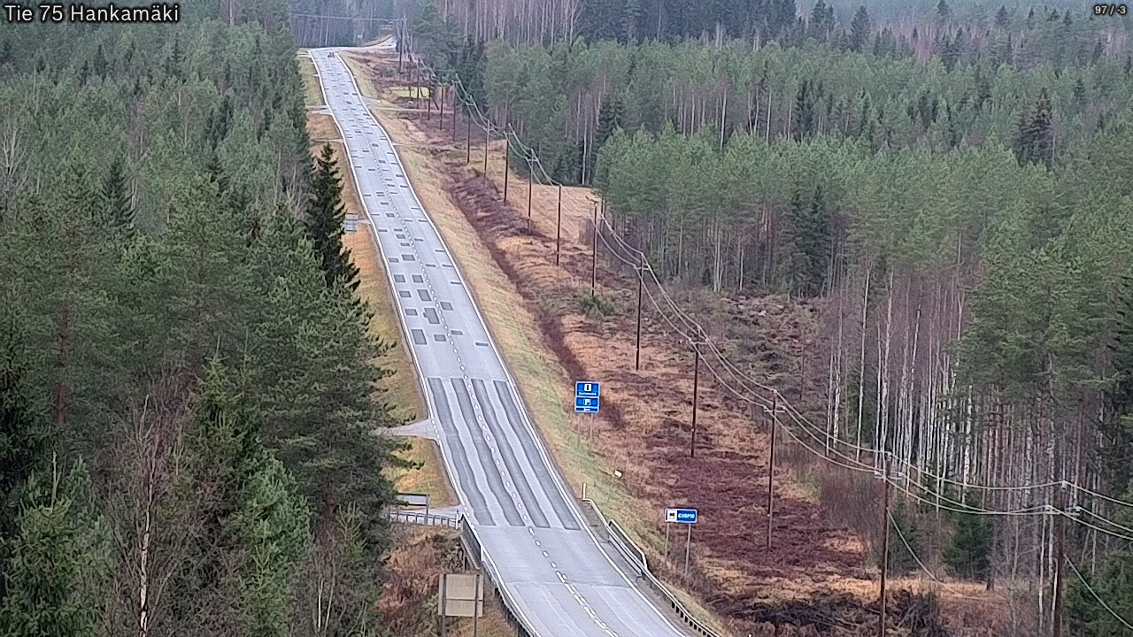 Weather Camera Image Väg 75 Rautavaara, Hankamäki, Rautavaara, Pohjois-Savo