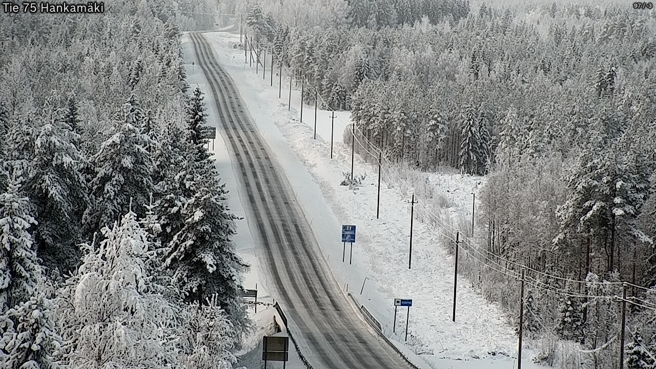 Weather Camera Image Väg 75 Rautavaara, Hankamäki, Rautavaara, Pohjois-Savo