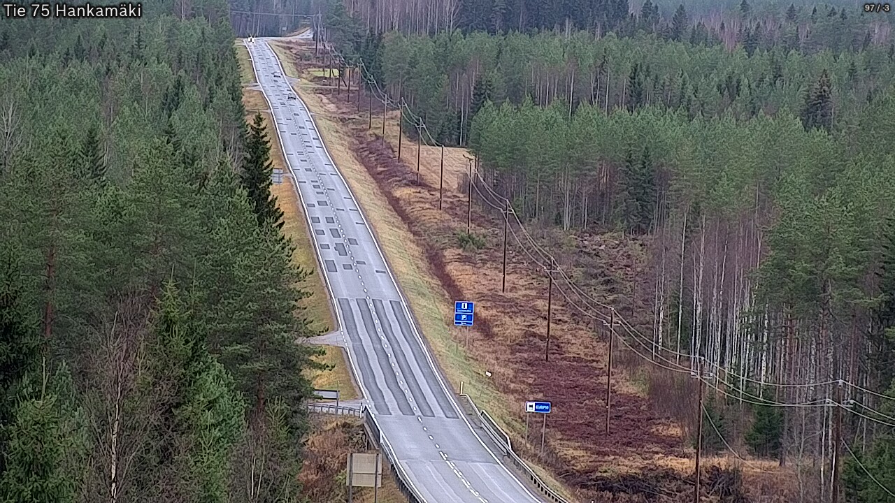 Weather Camera Image Väg 75 Rautavaara, Hankamäki, Rautavaara, Pohjois-Savo