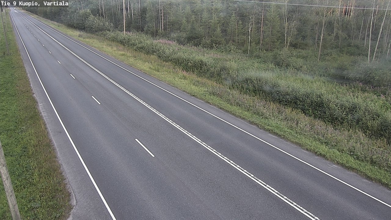 Weather Camera Image Väg 9 Kuopio, Vartiala, Kuopio, Pohjois-Savo