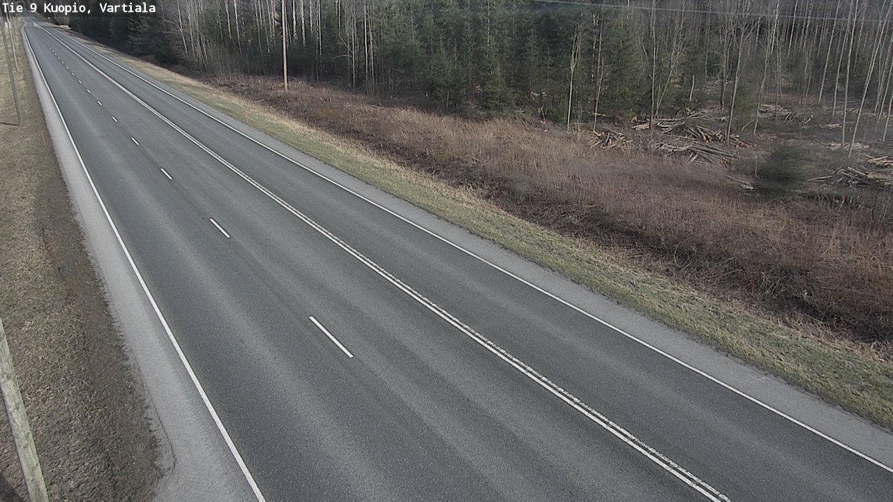 Weather Camera Image Väg 9 Kuopio, Vartiala, Kuopio, Pohjois-Savo
