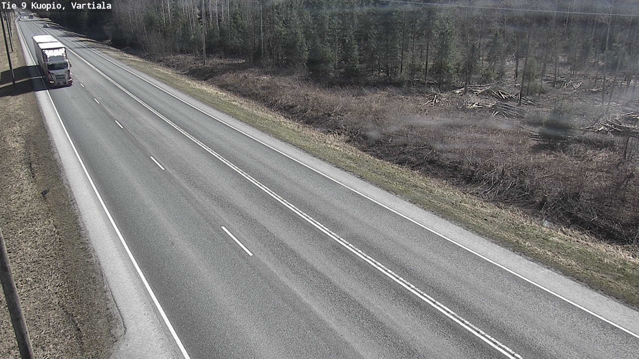 Weather Camera Image Väg 9 Kuopio, Vartiala, Kuopio, Pohjois-Savo