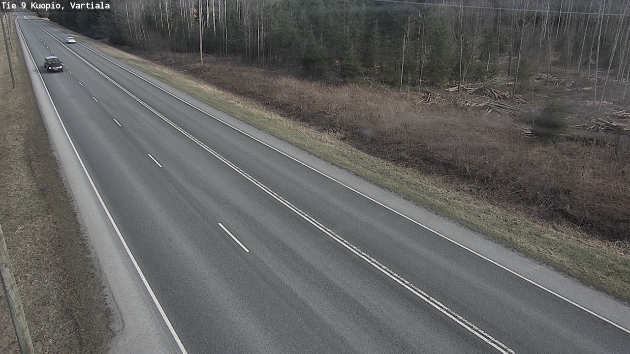 Weather Camera Image Väg 9 Kuopio, Vartiala, Kuopio, Pohjois-Savo