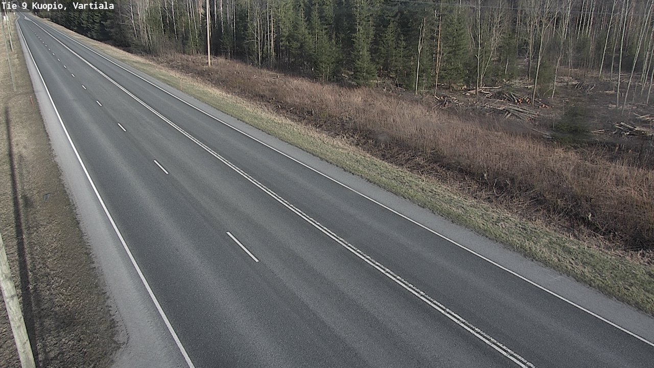 Weather Camera Image Väg 9 Kuopio, Vartiala, Kuopio, Pohjois-Savo