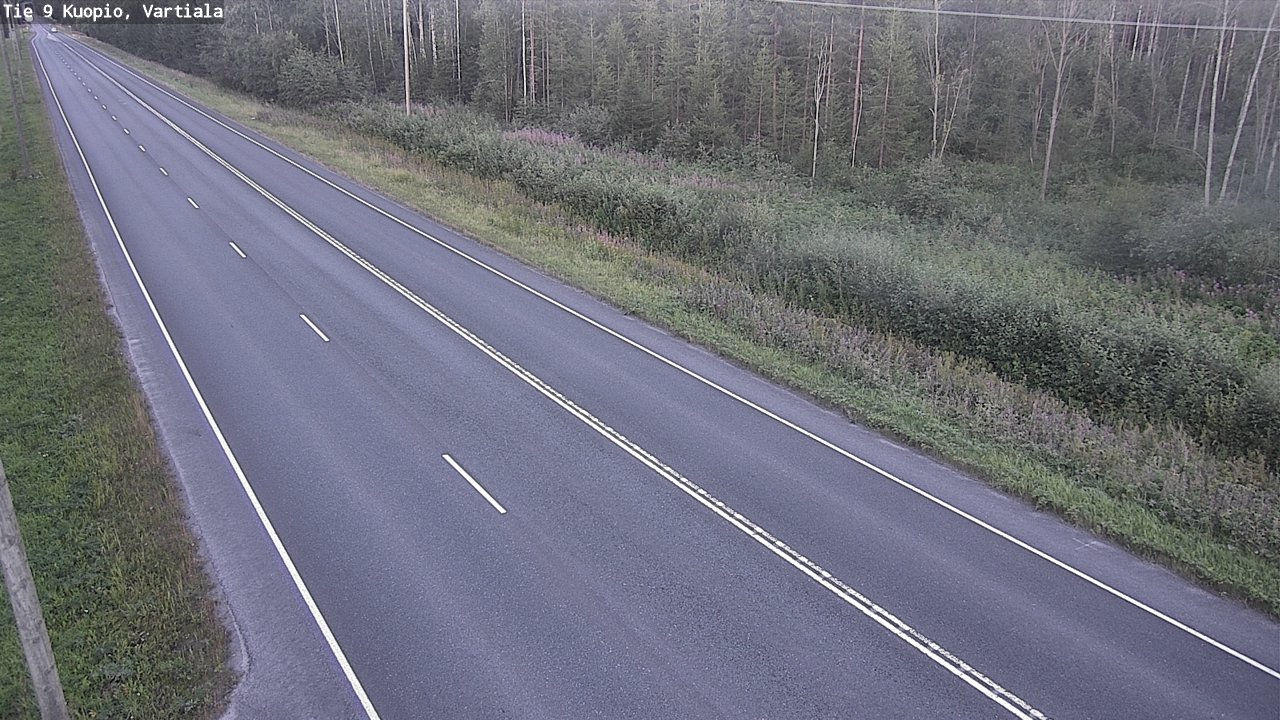 Weather Camera Image Väg 9 Kuopio, Vartiala, Kuopio, Pohjois-Savo
