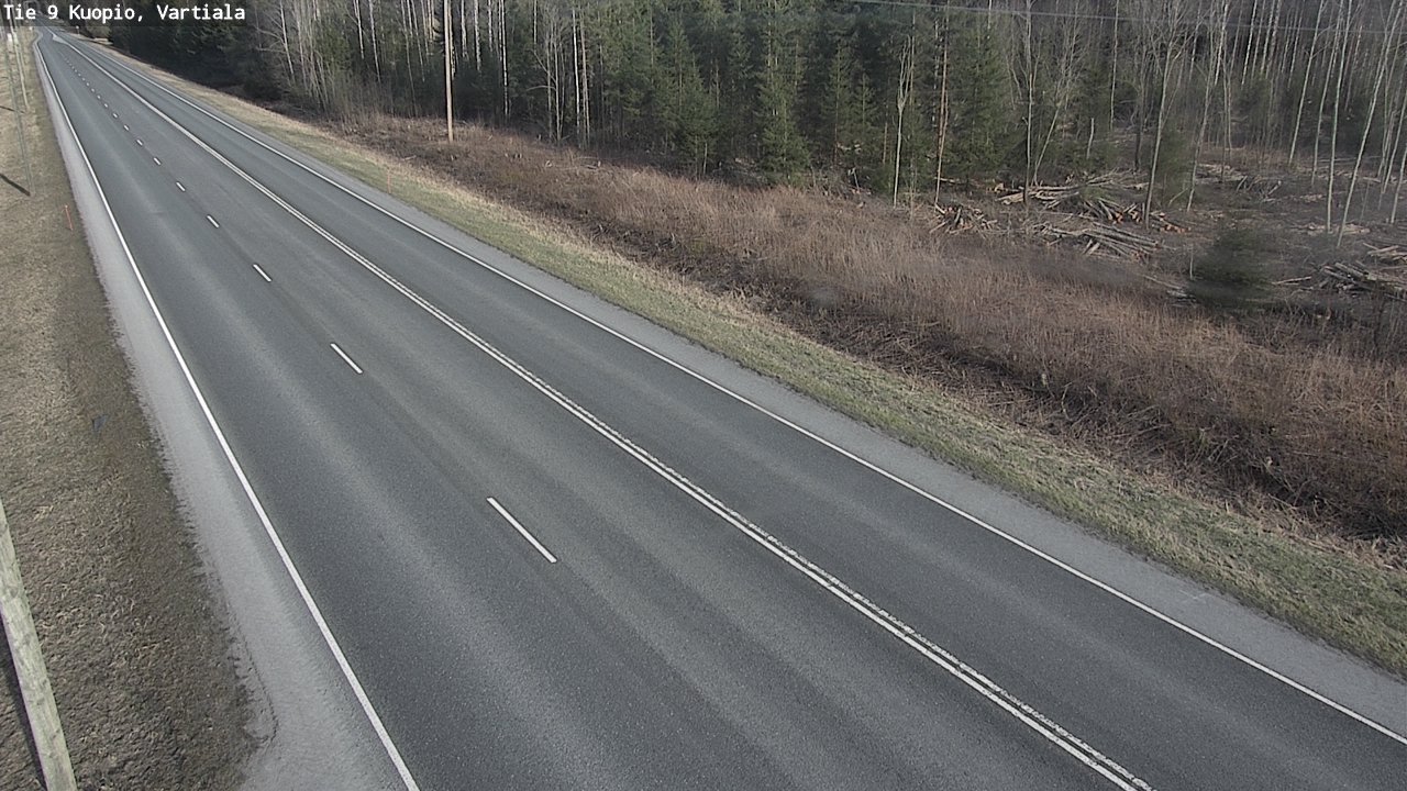 Weather Camera Image Väg 9 Kuopio, Vartiala, Kuopio, Pohjois-Savo