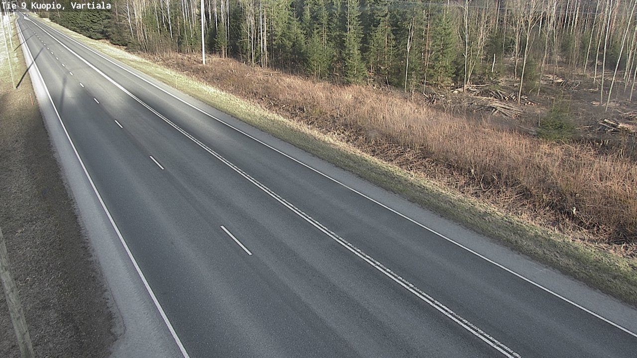 Weather Camera Image Väg 9 Kuopio, Vartiala, Kuopio, Pohjois-Savo