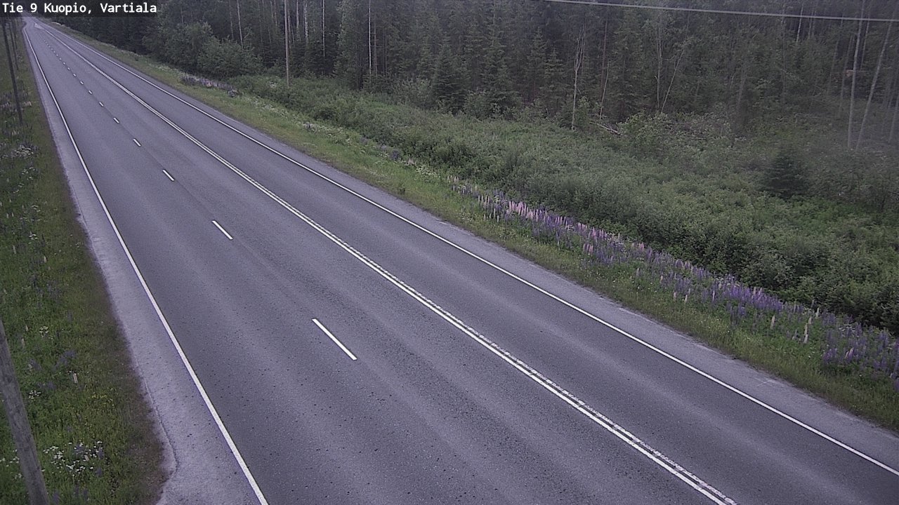 Weather Camera Image Road 9 Kuopio, Vartiala, Kuopio, Pohjois-Savo