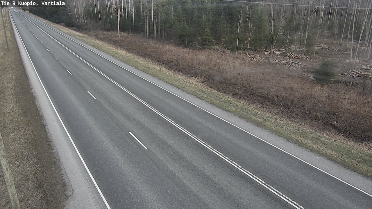 Weather Camera Image Väg 9 Kuopio, Vartiala, Kuopio, Pohjois-Savo