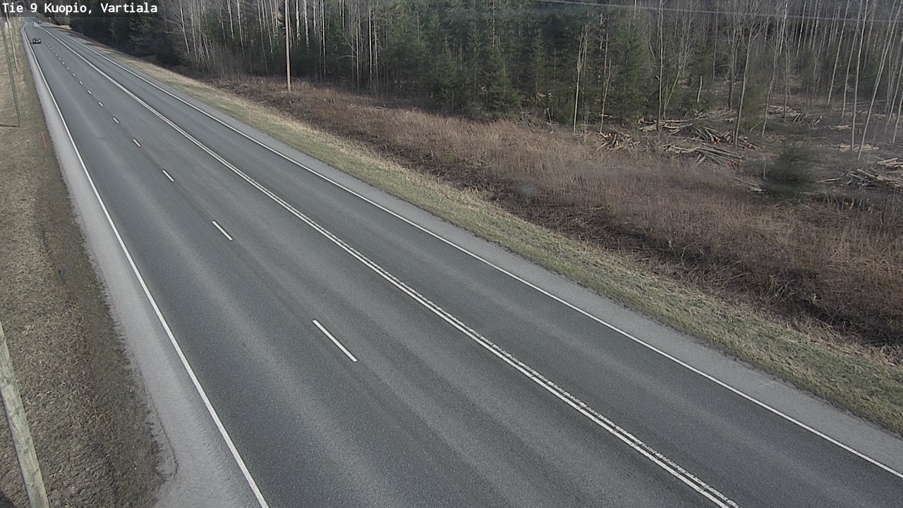 Weather Camera Image Väg 9 Kuopio, Vartiala, Kuopio, Pohjois-Savo