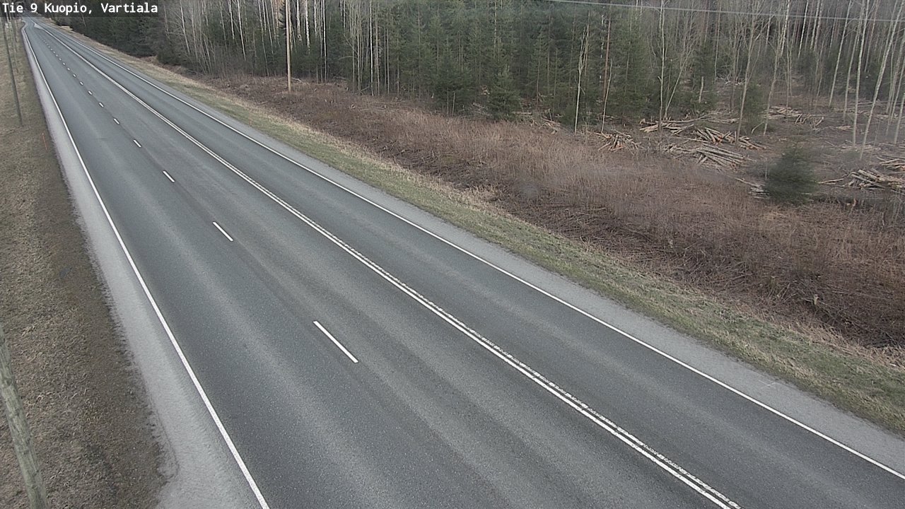 Weather Camera Image Väg 9 Kuopio, Vartiala, Kuopio, Pohjois-Savo