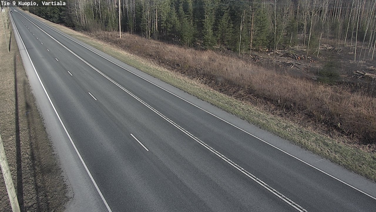 Weather Camera Image Väg 9 Kuopio, Vartiala, Kuopio, Pohjois-Savo