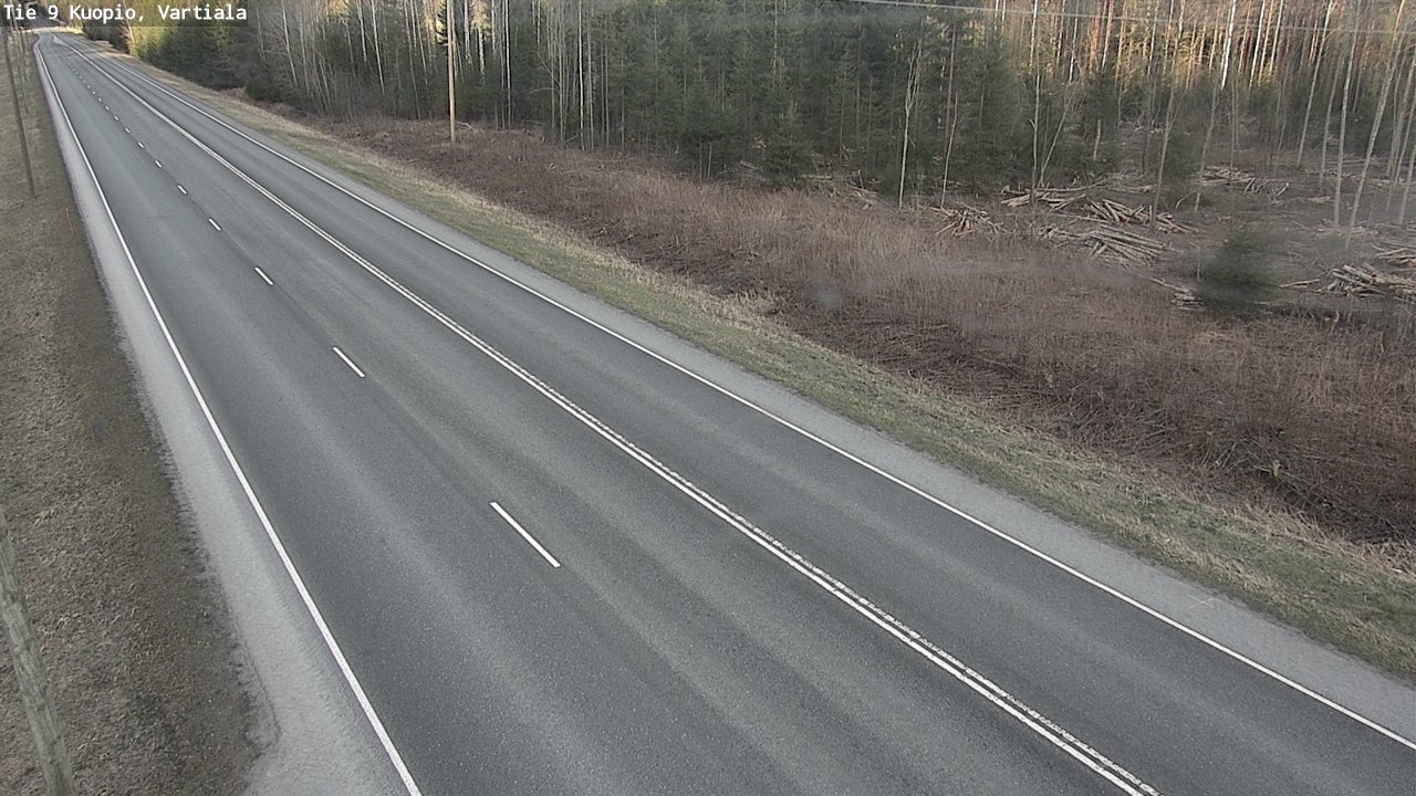 Weather Camera Image Väg 9 Kuopio, Vartiala, Kuopio, Pohjois-Savo