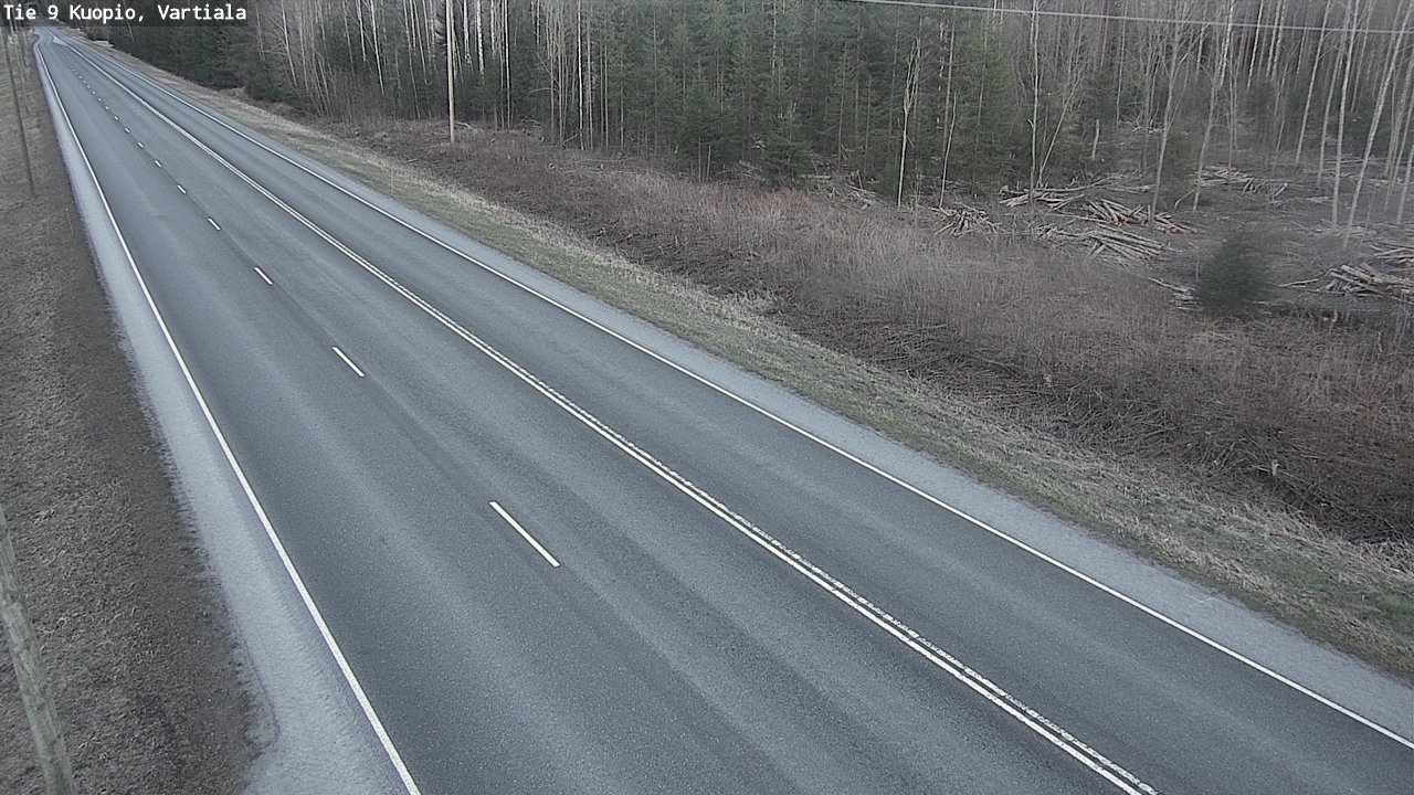 Weather Camera Image Väg 9 Kuopio, Vartiala, Kuopio, Pohjois-Savo