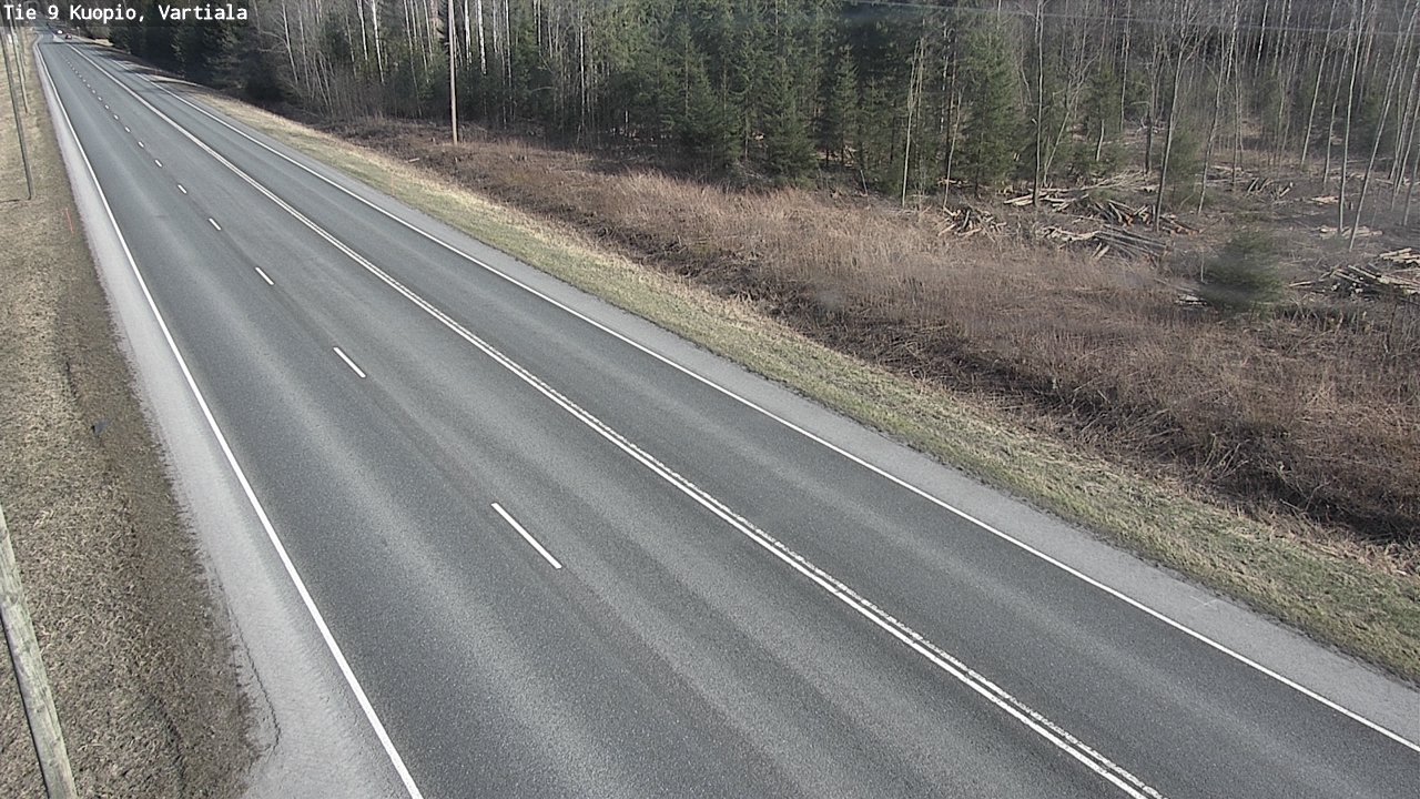 Weather Camera Image Väg 9 Kuopio, Vartiala, Kuopio, Pohjois-Savo