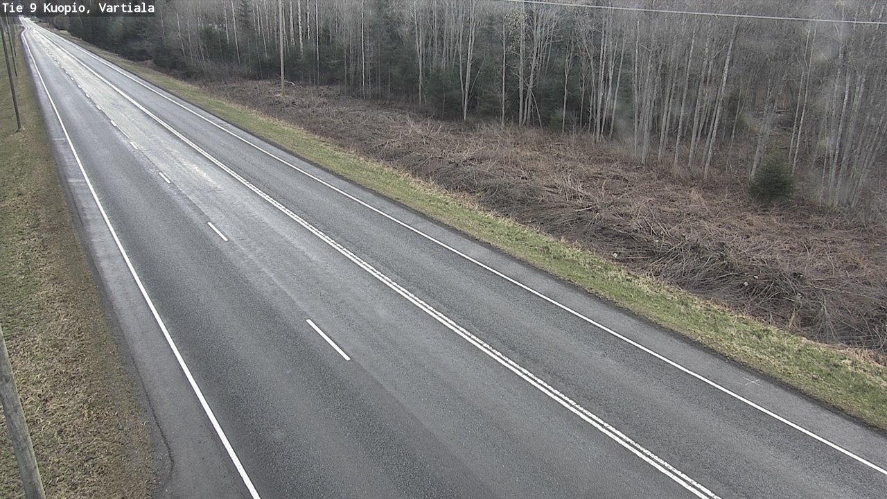 Weather Camera Image Väg 9 Kuopio, Vartiala, Kuopio, Pohjois-Savo