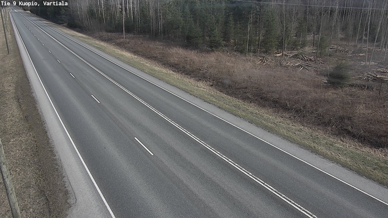 Weather Camera Image Väg 9 Kuopio, Vartiala, Kuopio, Pohjois-Savo