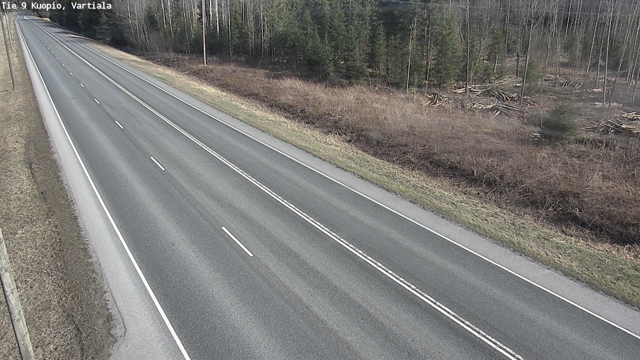 Weather Camera Image Väg 9 Kuopio, Vartiala, Kuopio, Pohjois-Savo