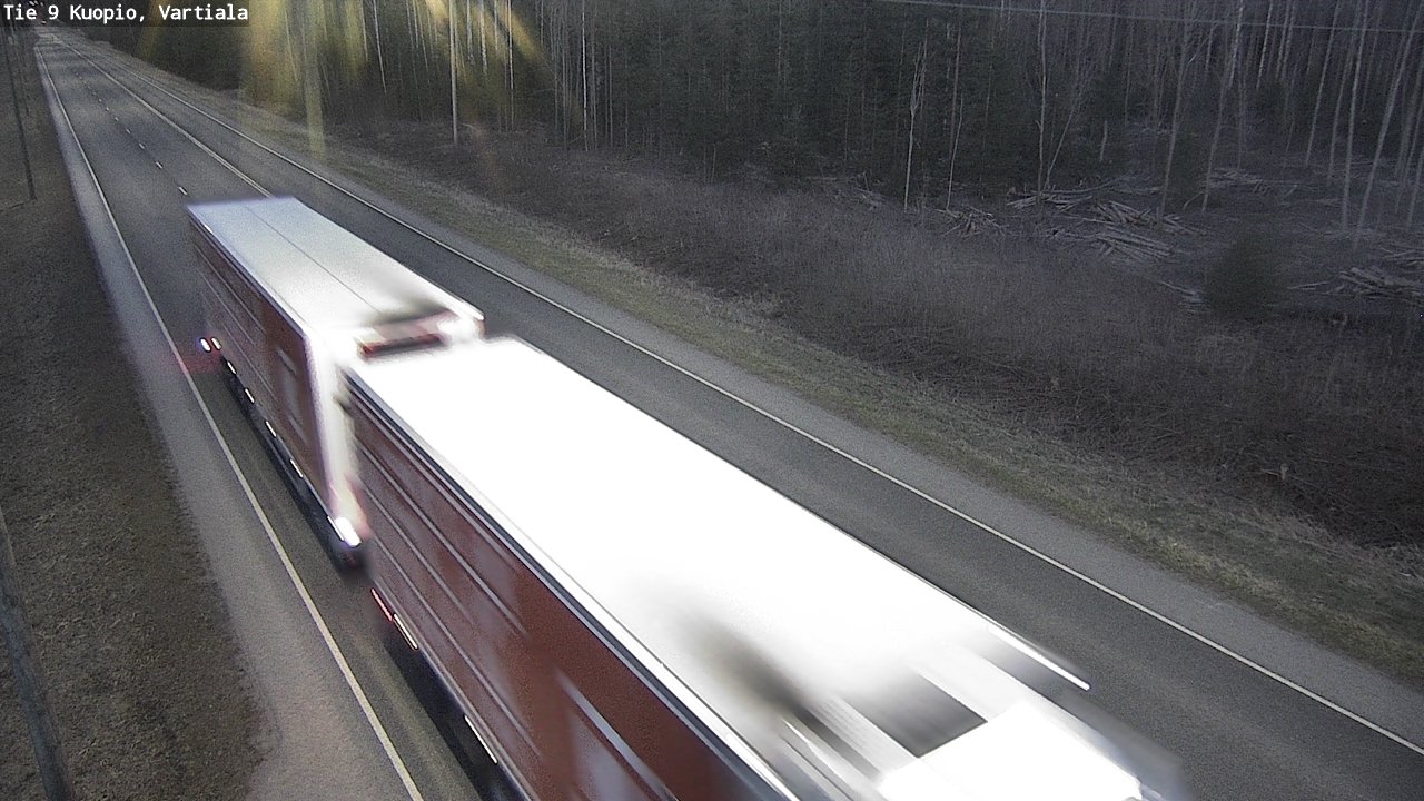 Weather Camera Image Väg 9 Kuopio, Vartiala, Kuopio, Pohjois-Savo