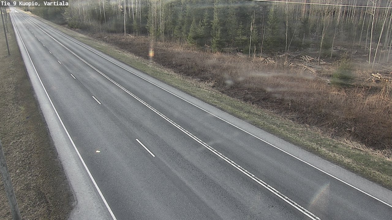 Weather Camera Image Road 9 Kuopio, Vartiala, Kuopio, Pohjois-Savo