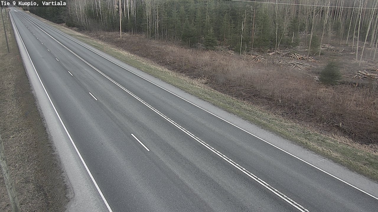 Weather Camera Image Väg 9 Kuopio, Vartiala, Kuopio, Pohjois-Savo