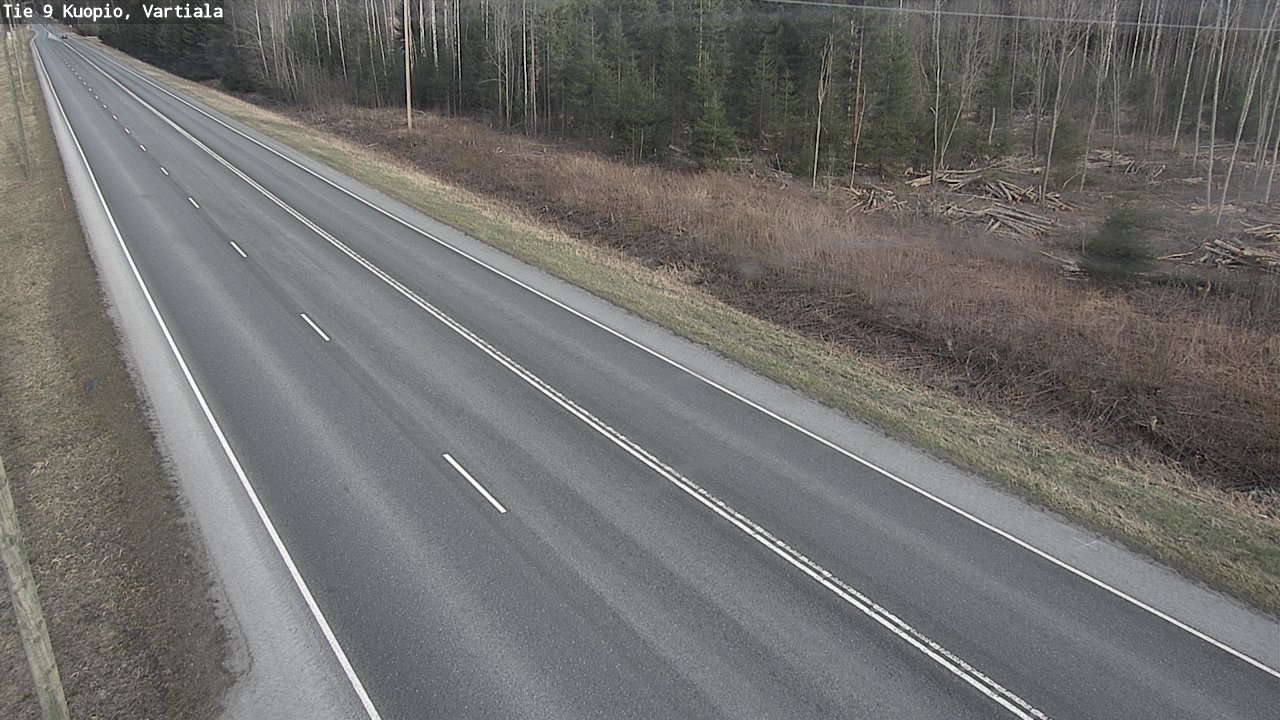 Weather Camera Image Väg 9 Kuopio, Vartiala, Kuopio, Pohjois-Savo