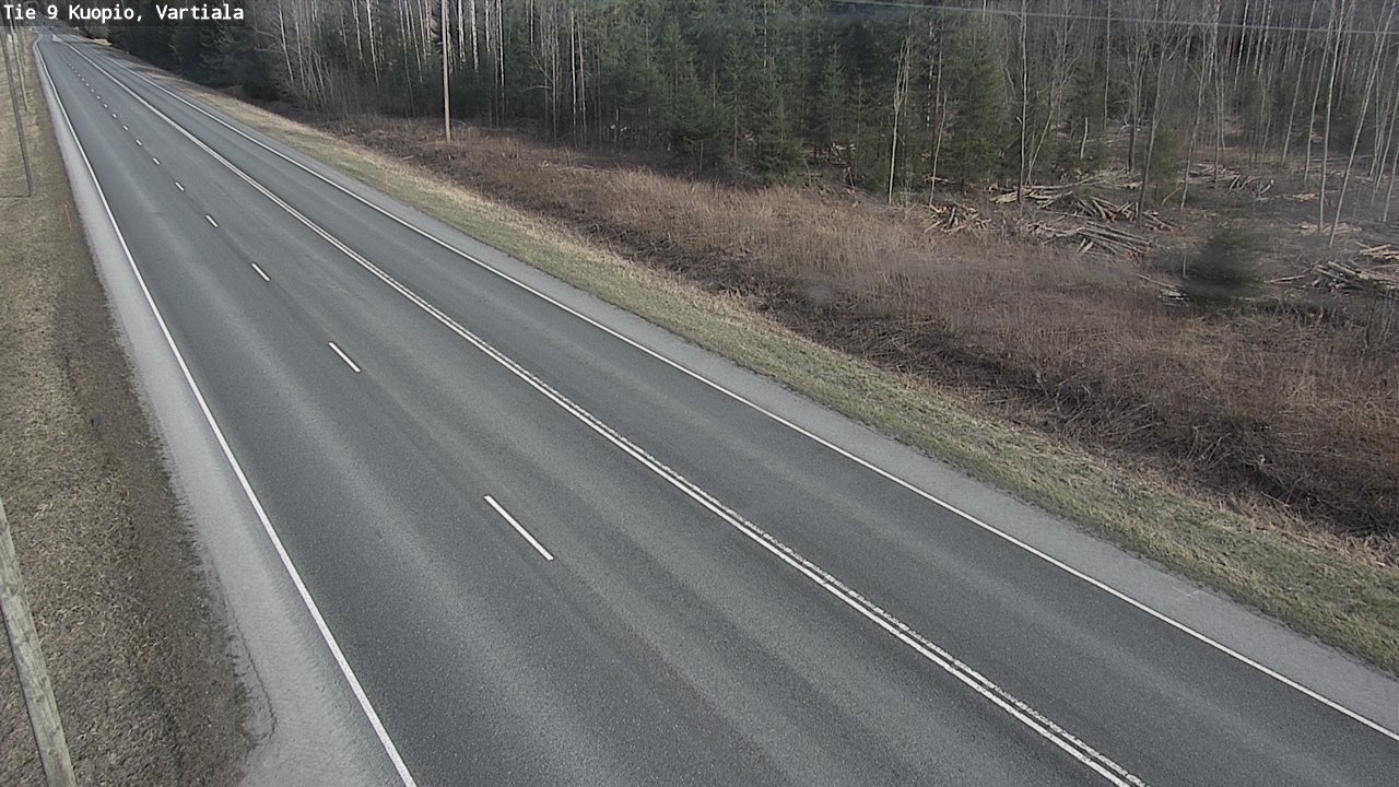 Weather Camera Image Väg 9 Kuopio, Vartiala, Kuopio, Pohjois-Savo