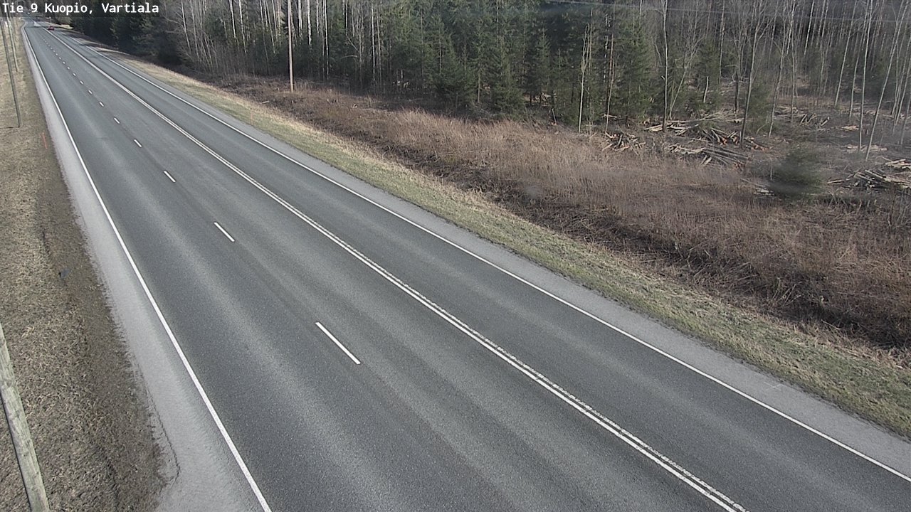Weather Camera Image Väg 9 Kuopio, Vartiala, Kuopio, Pohjois-Savo