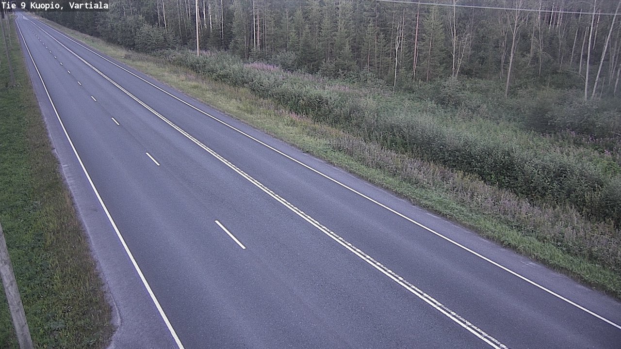 Weather Camera Image Väg 9 Kuopio, Vartiala, Kuopio, Pohjois-Savo