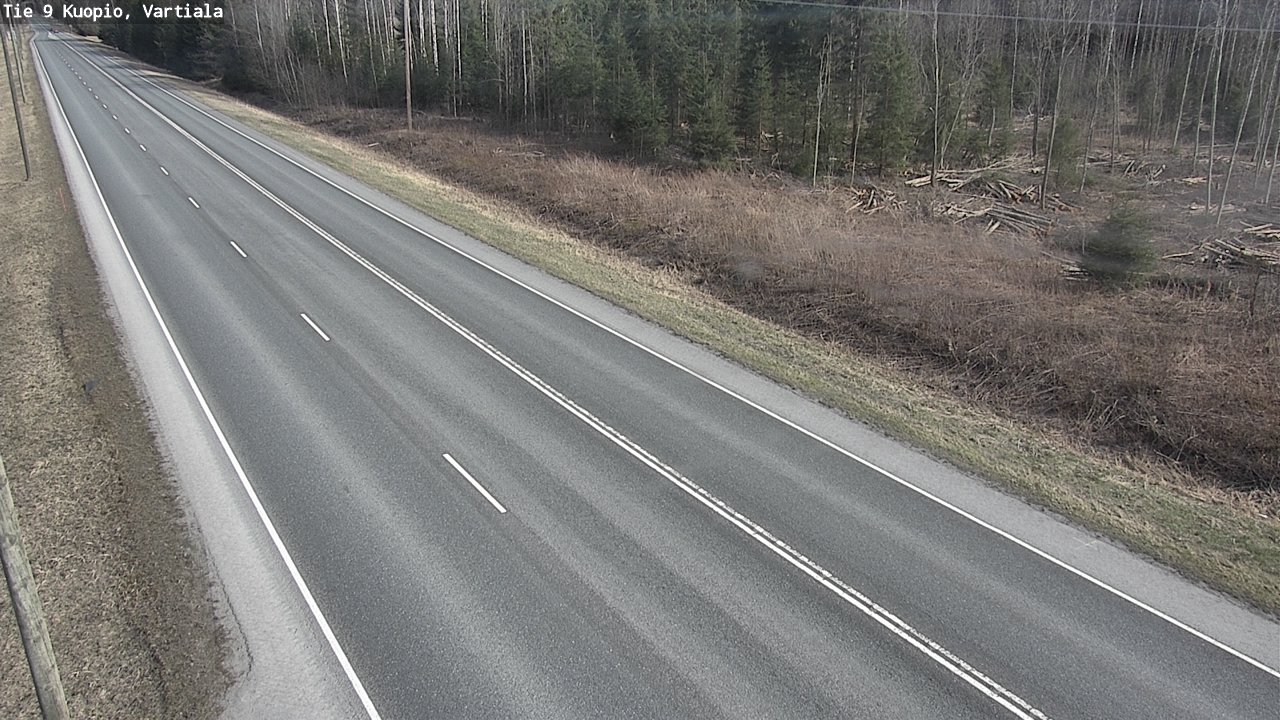 Weather Camera Image Väg 9 Kuopio, Vartiala, Kuopio, Pohjois-Savo