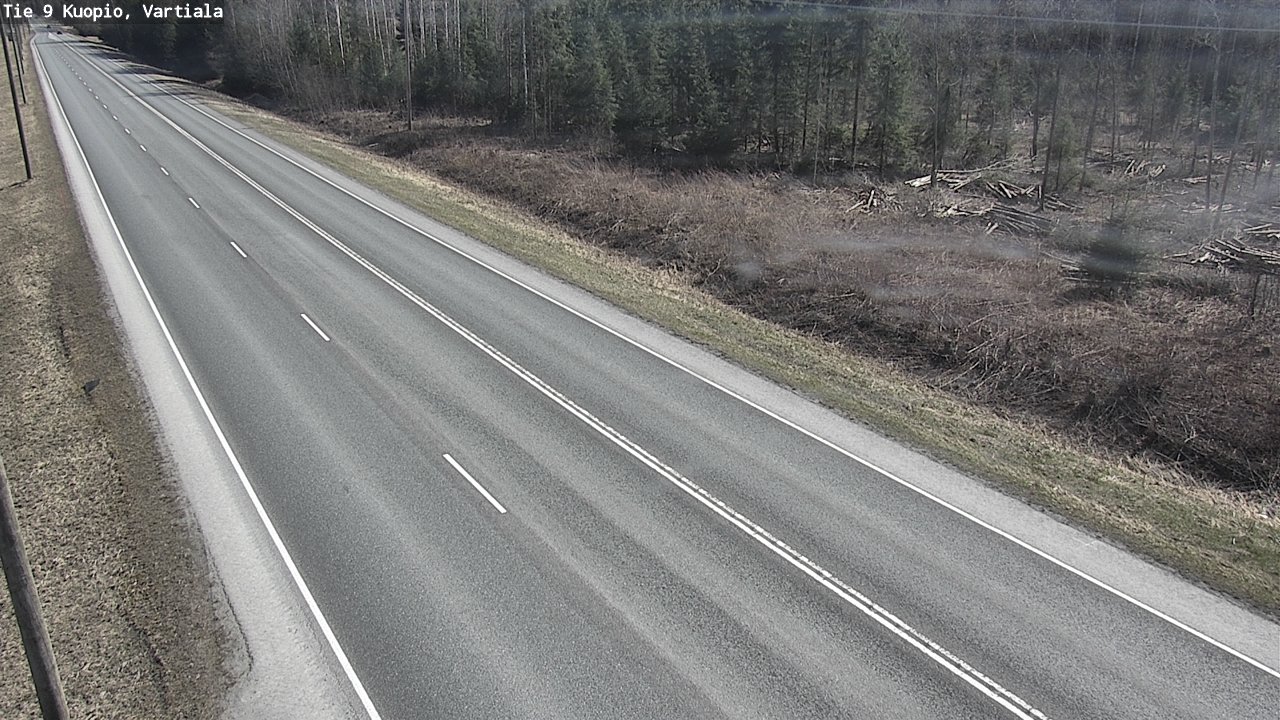 Weather Camera Image Väg 9 Kuopio, Vartiala, Kuopio, Pohjois-Savo