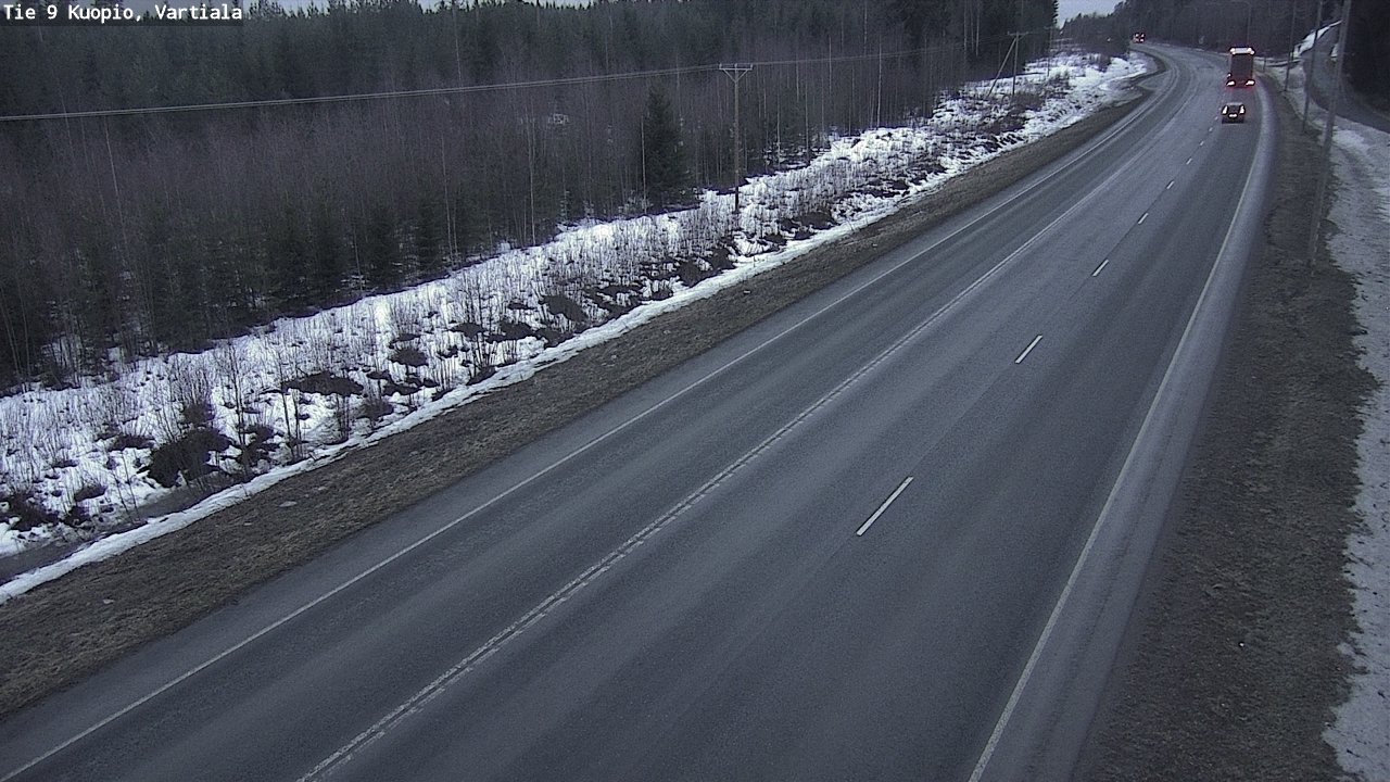 Weather Camera Image Road 9 Kuopio, Vartiala, Kuopio, Pohjois-Savo