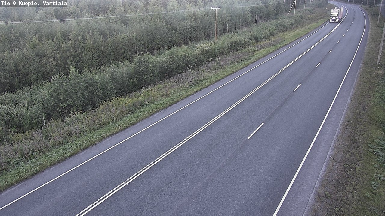 Weather Camera Image Väg 9 Kuopio, Vartiala, Kuopio, Pohjois-Savo