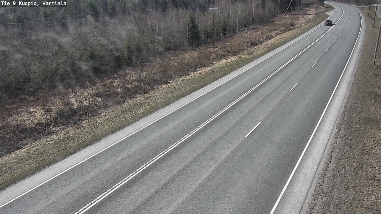 Weather Camera Image Väg 9 Kuopio, Vartiala, Kuopio, Pohjois-Savo