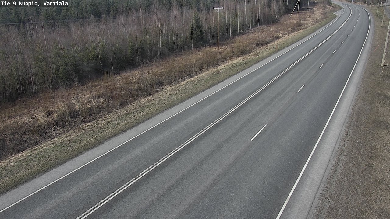 Weather Camera Image Väg 9 Kuopio, Vartiala, Kuopio, Pohjois-Savo