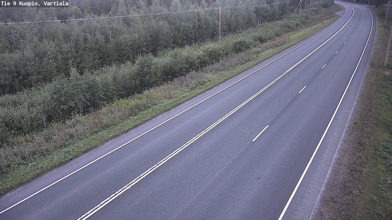 Weather Camera Image Väg 9 Kuopio, Vartiala, Kuopio, Pohjois-Savo