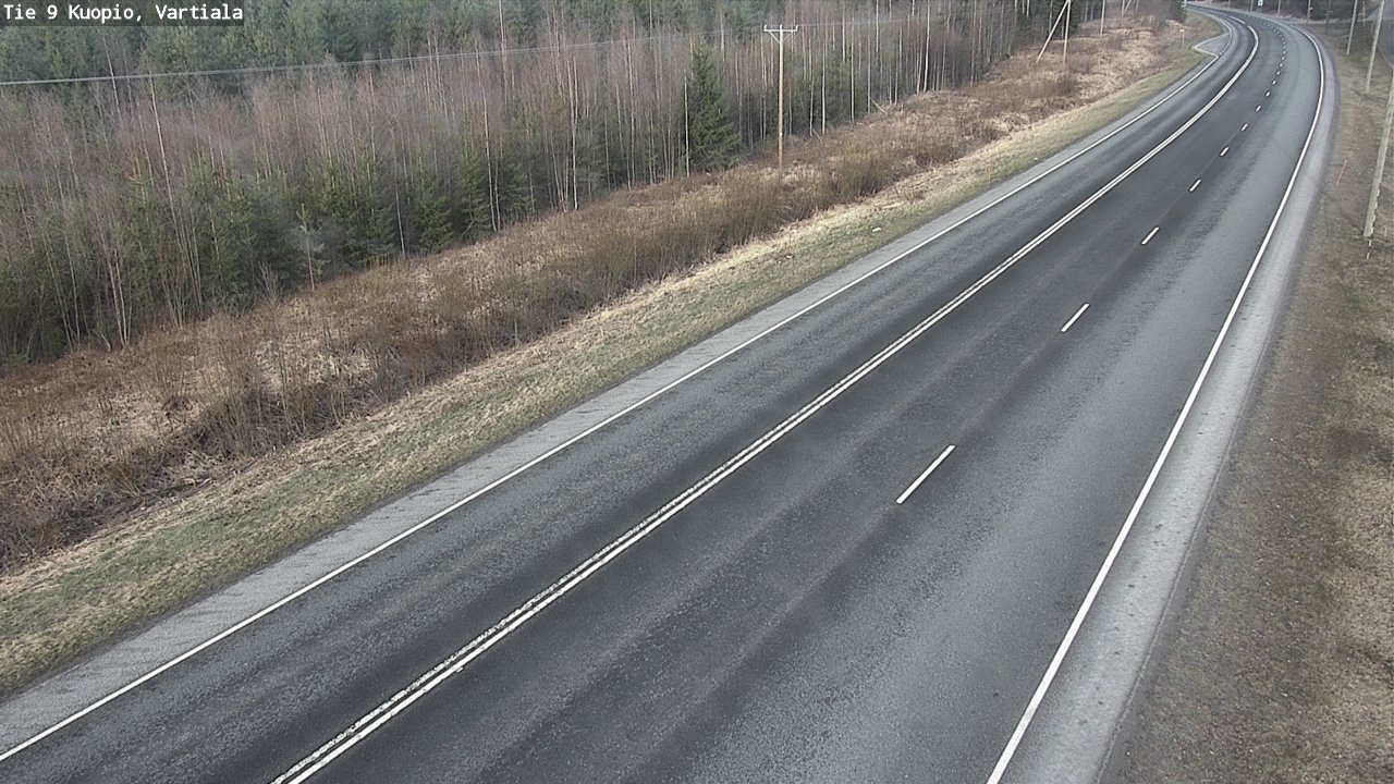 Weather Camera Image Väg 9 Kuopio, Vartiala, Kuopio, Pohjois-Savo