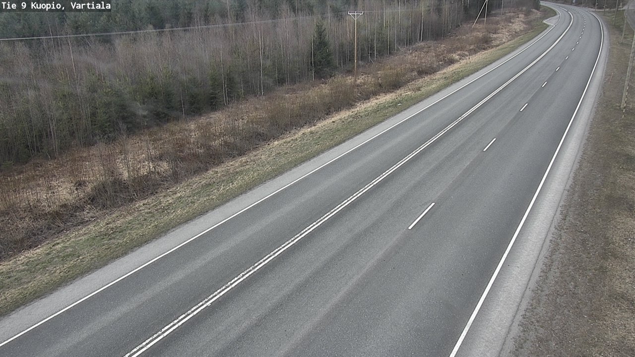 Weather Camera Image Road 9 Kuopio, Vartiala, Kuopio, Pohjois-Savo
