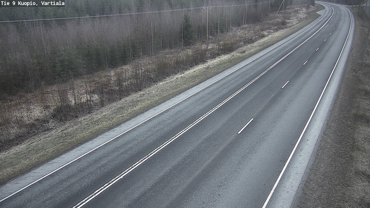 Weather Camera Image Väg 9 Kuopio, Vartiala, Kuopio, Pohjois-Savo
