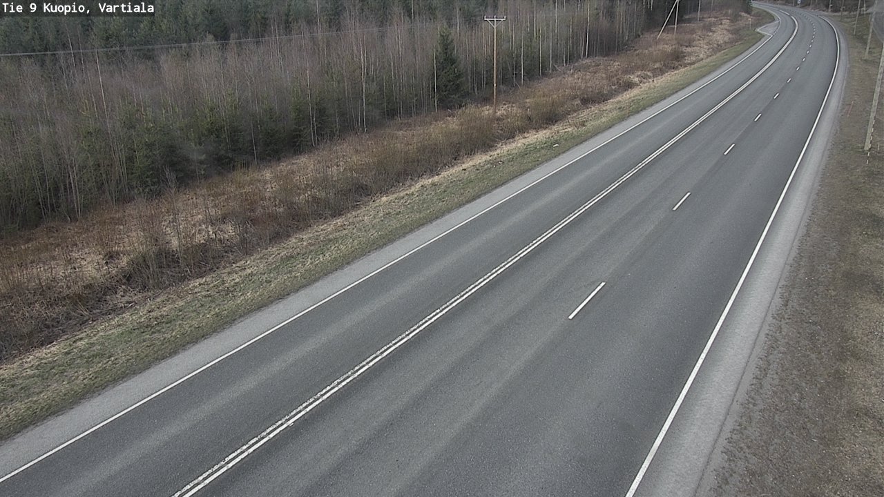 Weather Camera Image Road 9 Kuopio, Vartiala, Kuopio, Pohjois-Savo