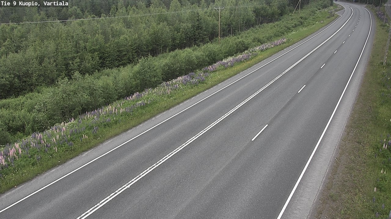 Weather Camera Image Road 9 Kuopio, Vartiala, Kuopio, Pohjois-Savo